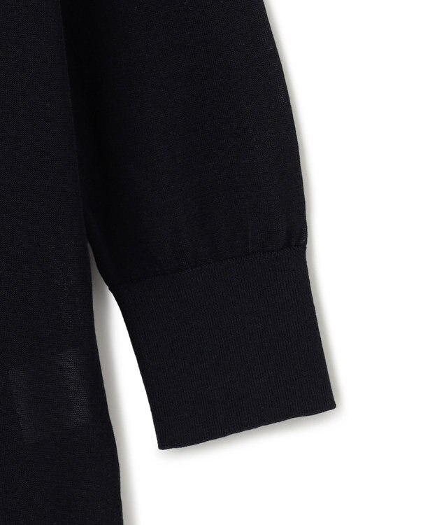 23区 【洗える】シアーコットンナイロン ロングカーディガン ネイビー系