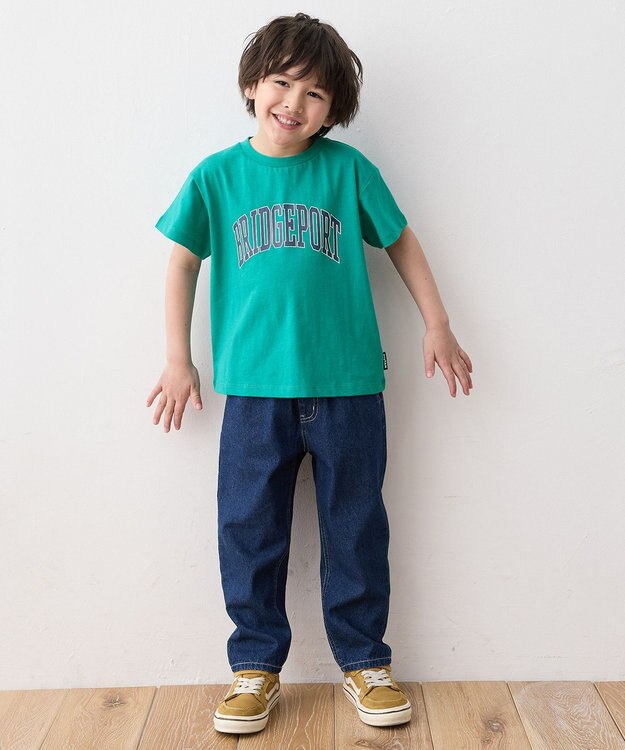 ANY KIDS ロゴプリント 半袖Tシャツ グリーン