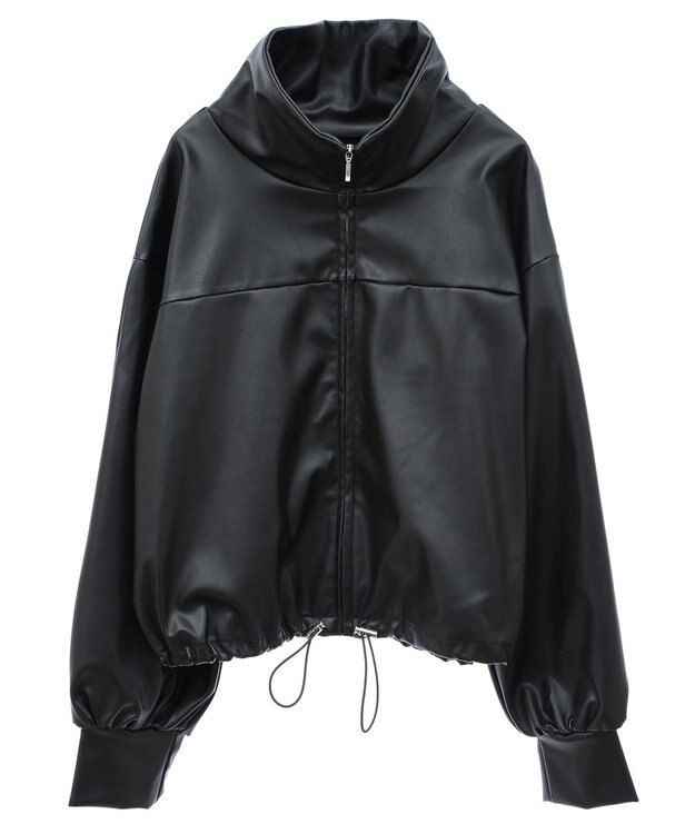 Green Parks フェイクレザードロストブルゾン Black