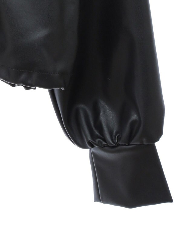 Green Parks フェイクレザードロストブルゾン Black