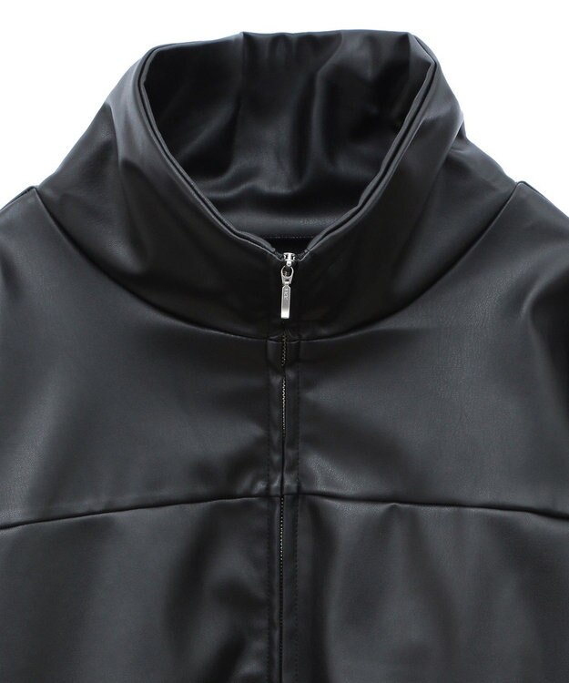 Green Parks フェイクレザードロストブルゾン Black