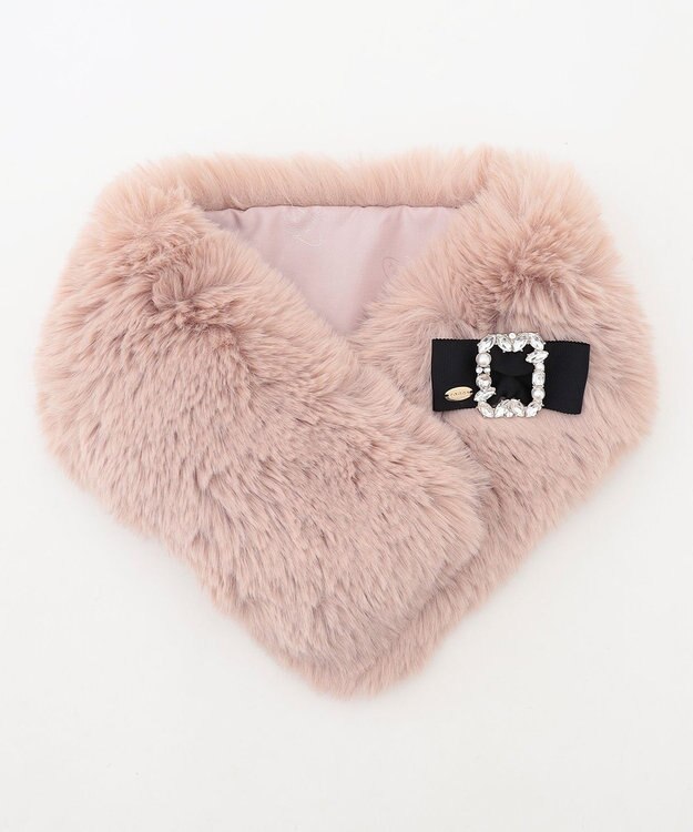 TOCCA 【ブローチ取り外し可】BIJOUX FURTIPPET ティペット ピンク系