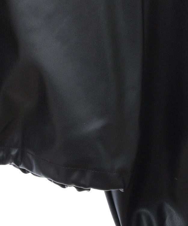 Green Parks フェイクレザードロストブルゾン Black