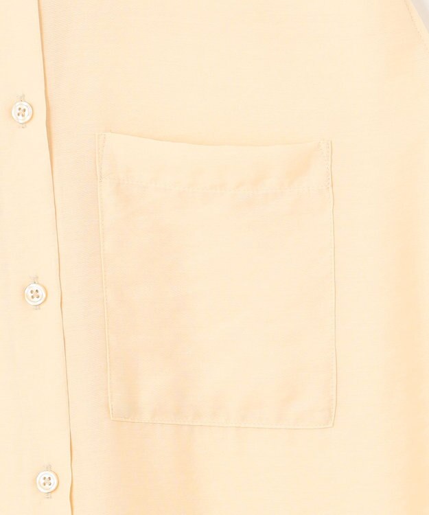 UNFILO シアーサテン ロングシャツワンピース バターイエロー