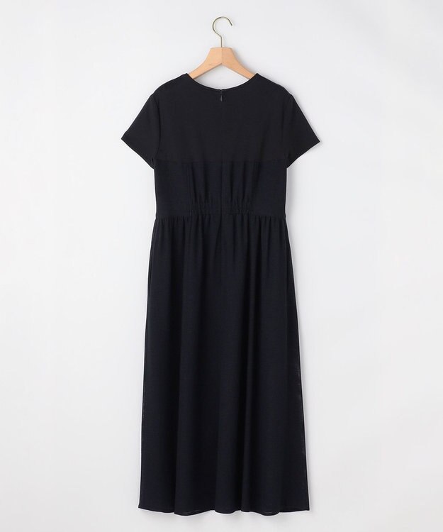 組曲 L 【先行予約】メランジレノクロス ドッキングワンピース ネイビー系