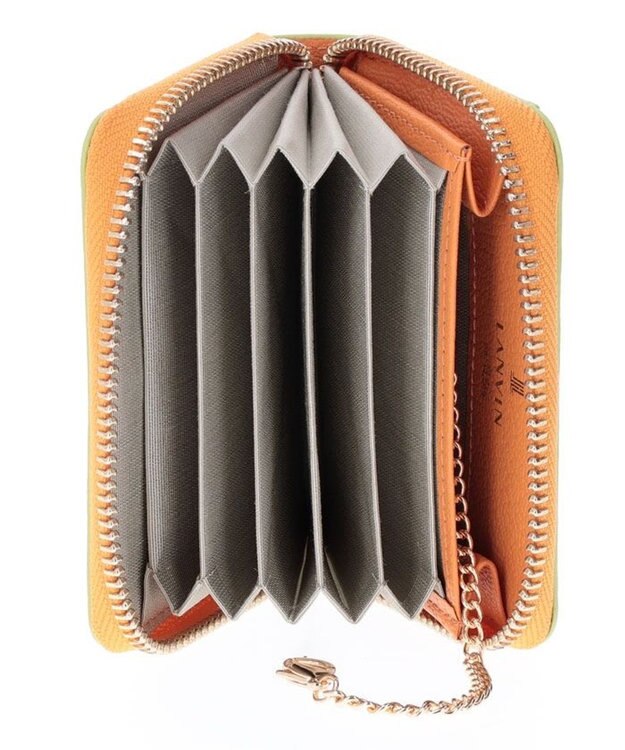 LANVIN en Bleu リム カードケース オレンジ