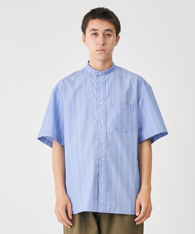 J.PRESS YORK STREET 【UNISEX】ストライプ シャツ ブルー系1