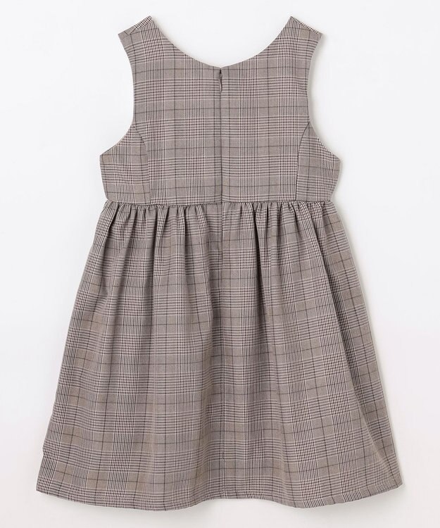 ANY KIDS メロディジャンパースカート ブラウン×チェック