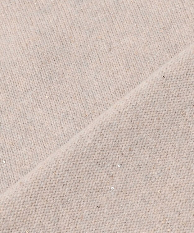 自由区 S 【カタログ掲載】ウールカシミヤブレンドスパンコールラグランスリーブ ニット ベージュ