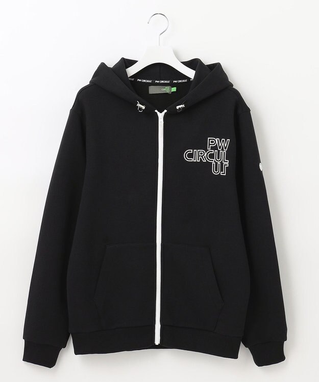 PW CIRCULUS 【MEN】アスレジャー 裏毛 ジップアップ パーカー ブラック系