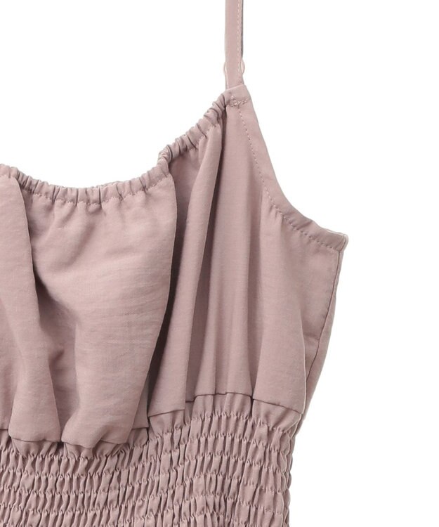 earth music&ecology ラッフルティアードキャミワンピース Pink