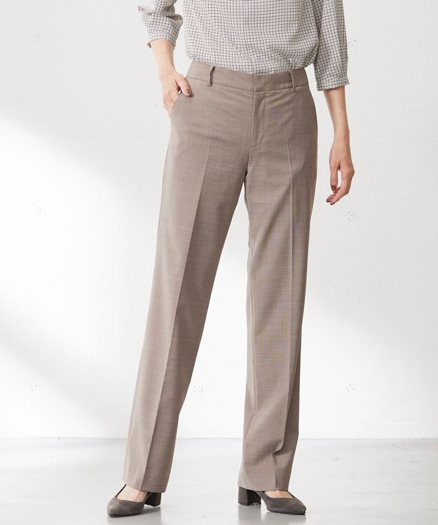 J.PRESS LADIES S 【セットアップ対応】BAHARIYE PINHEAD パンツ ブラウン系