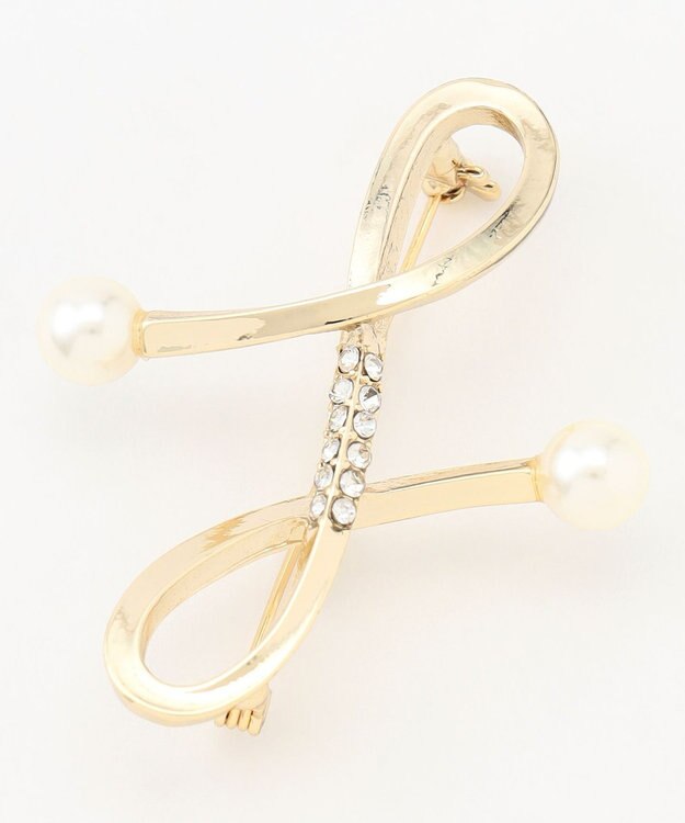 組曲 ウェーブラインブローチ ゴールド系