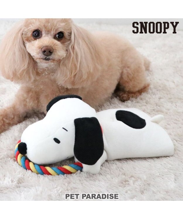 PET PARADISE  スヌーピー ロープ パペット トイ ホワイト