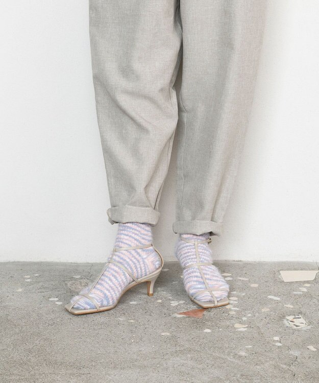 TRICOTE カスリシャギーソックス 82BEIGE