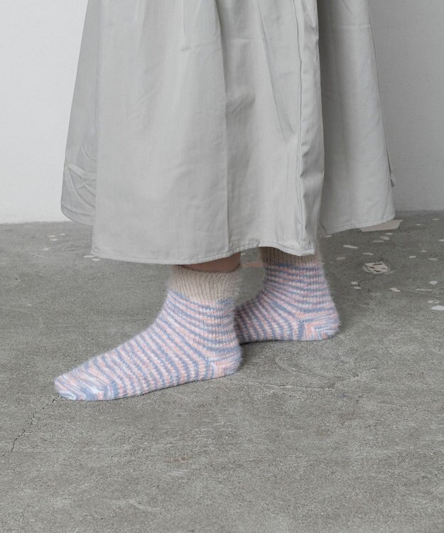 TRICOTE カスリシャギーソックス 82BEIGE