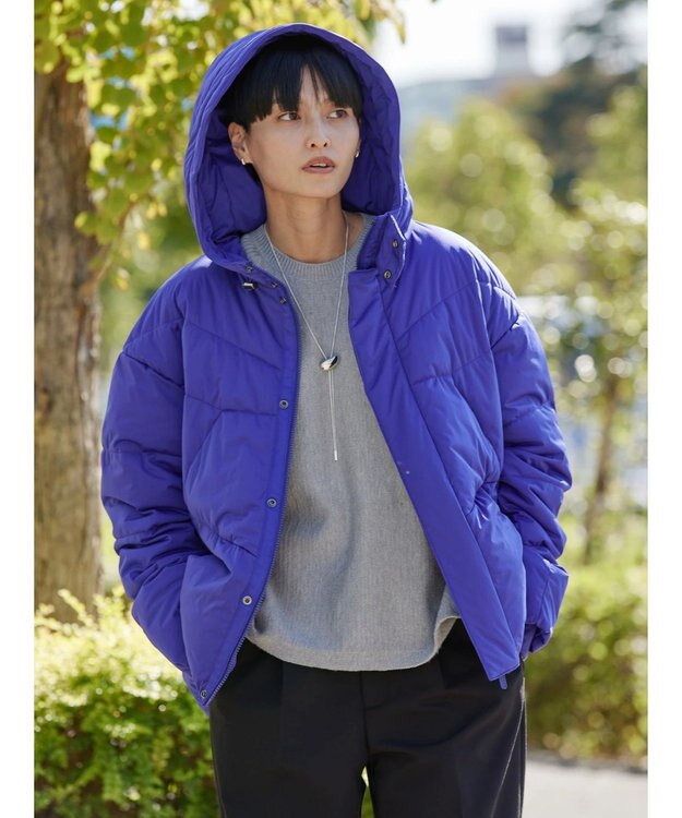 AMERICAN HOLIC キルポカカラフルポケッタブルフードコート Blue