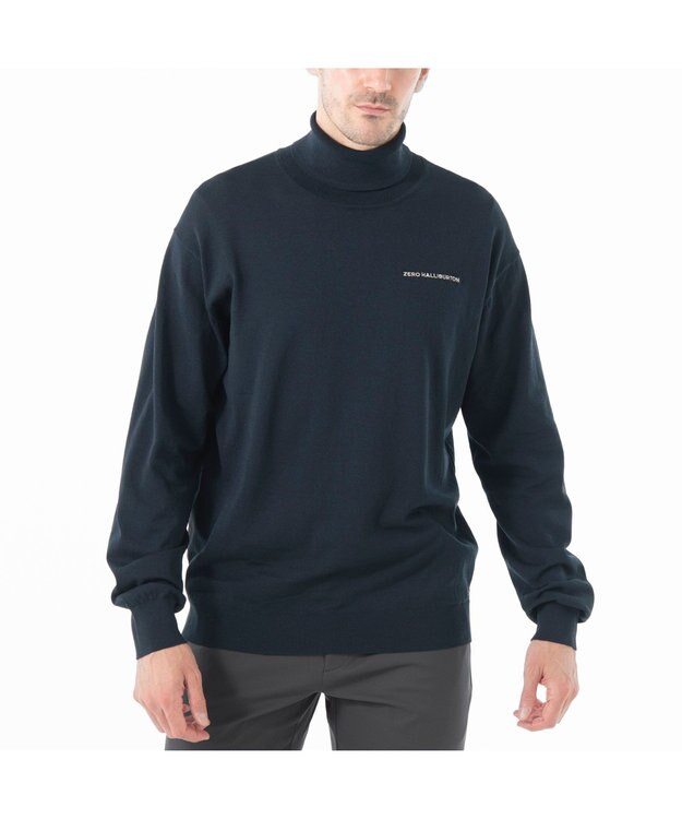 ZERO HALLIBURTON タートルネックニット ワンラインロゴver. ZHG-M5A4e 85117 ネイビー