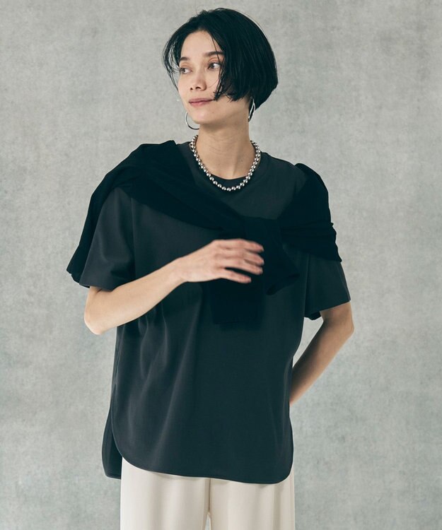 UNFILO L BEAUTY FORM-T cotton フォルムTシャツ チャコール