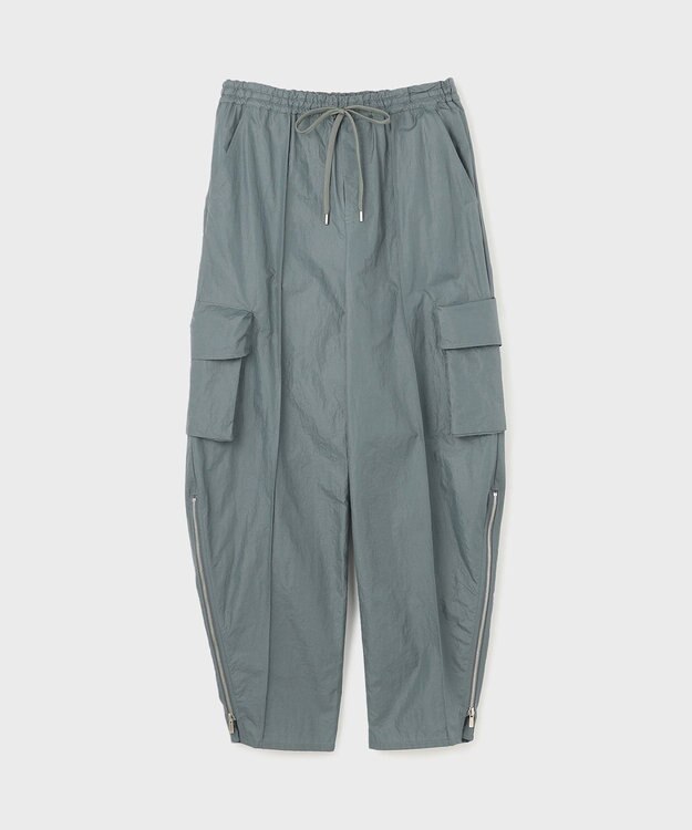 GRACE CONTINENTAL ナイロンジップカーゴパンツ グレー