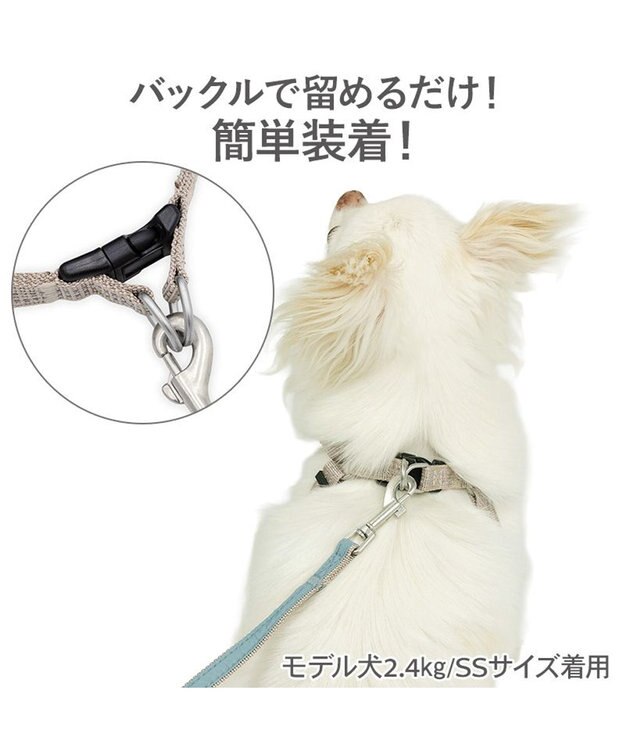 PET PARADISE ペットパラダイス 超反射 切り替え ハーネス＆リード Ｓ 《ブルーグリーン》 ブルーグリーン