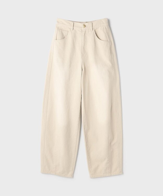 GRACE CONTINENTAL サイド切替バレルパンツ ベージュ