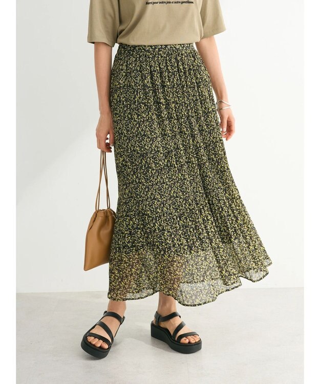 Green Parks マジョリカプリーツスカート Flower
