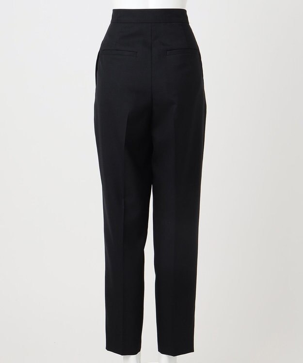 23区 【エステータ】ウールツイル ワイドテーパード パンツ ブラック系