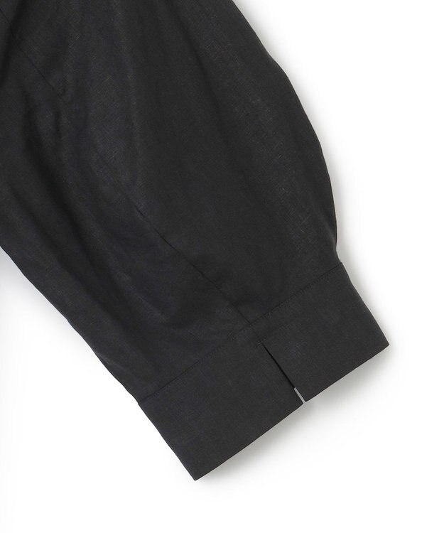 UNFILO 【洗える】リネンレーヨン カフタンワンピース ブラック