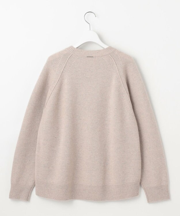 自由区 S 【カタログ掲載】ウールカシミヤブレンドスパンコールラグランスリーブ ニット ベージュ
