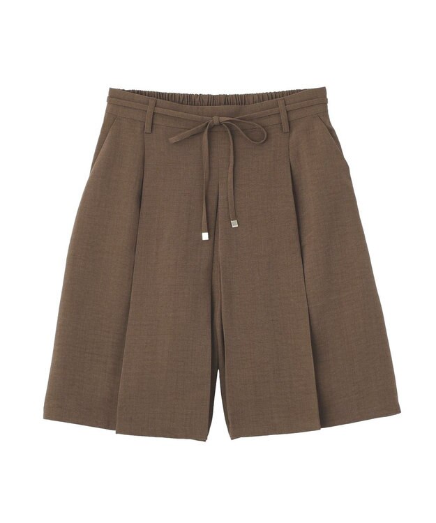 earth music&ecology 【セットアップ対応】ウエストリボンバミューダパンツ Brown