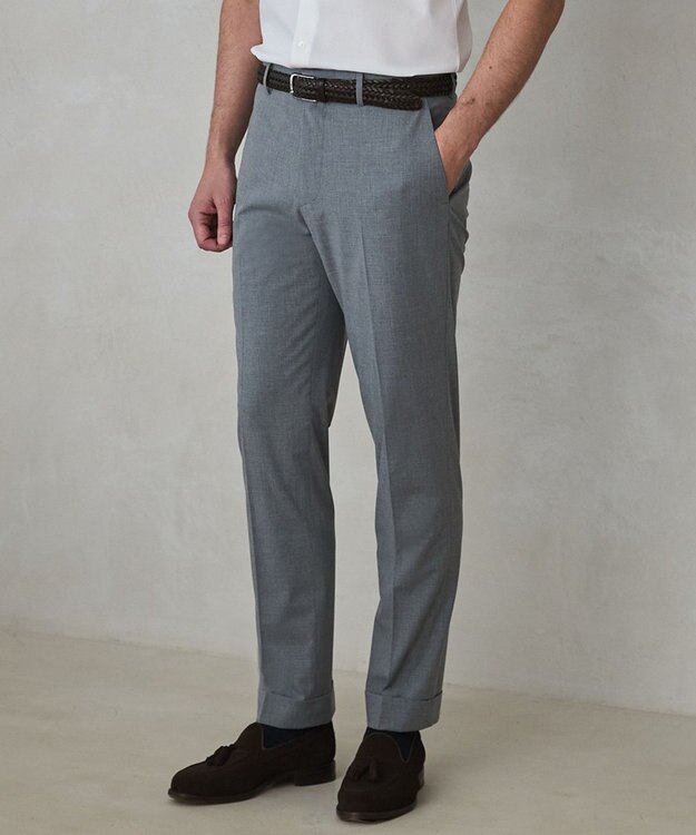 GOTAIRIKU 26年新作【ストレッチ/シワになりにくい/洗える】ハイパーストレッチ DRESS パンツ ライトグレー系