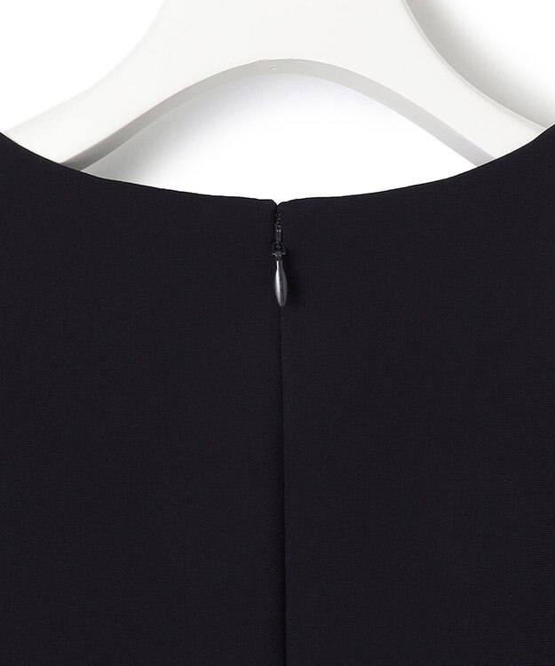 23区 【セットアップ対応】トリアセダブルジョーゼット シフォンスリーブ ワンピース ネイビー系