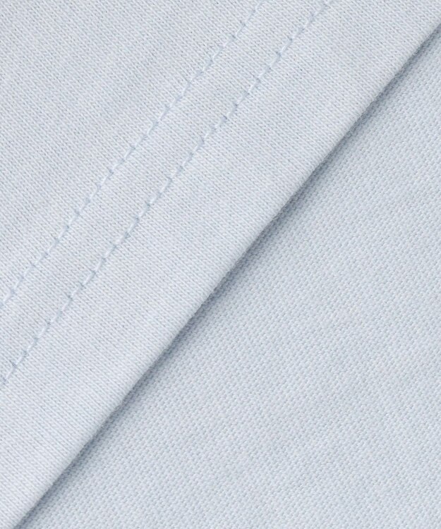 ANY KIDS 【綿100%】肩リボン×ラインストーンロゴ 半袖Tシャツ サックスブルー