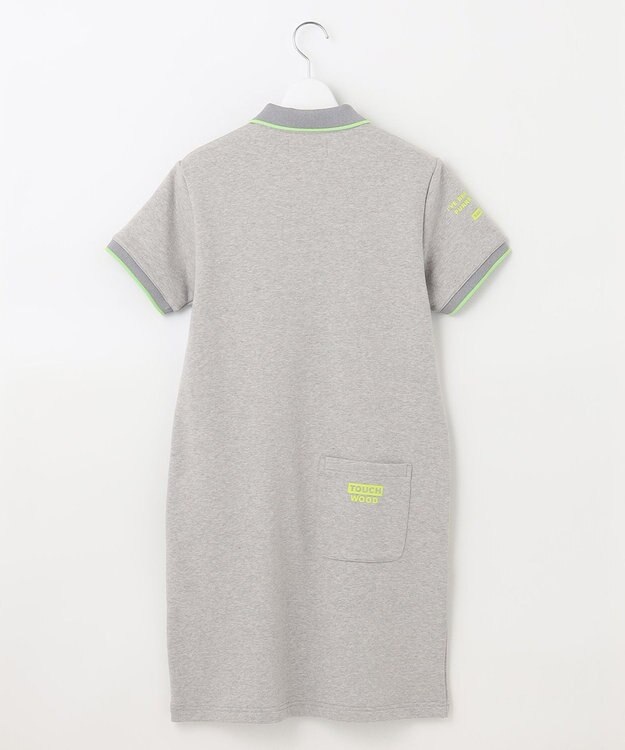 PW CIRCULUS 【WOMEN】【洗える】裏毛 ロゴ ポロ ワンピース ゴルフウェア レディース ライトグレー