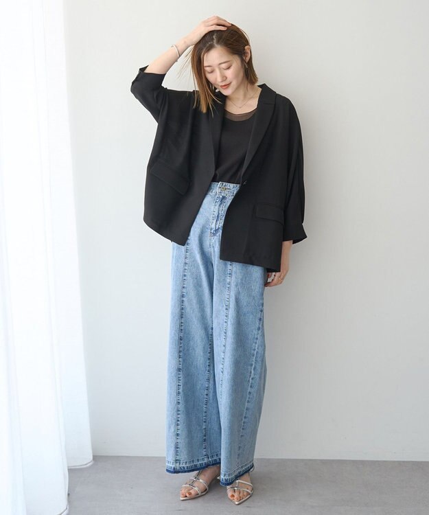 YECCA VECCA 【マシンウォッシャブル】シアージャケット Black