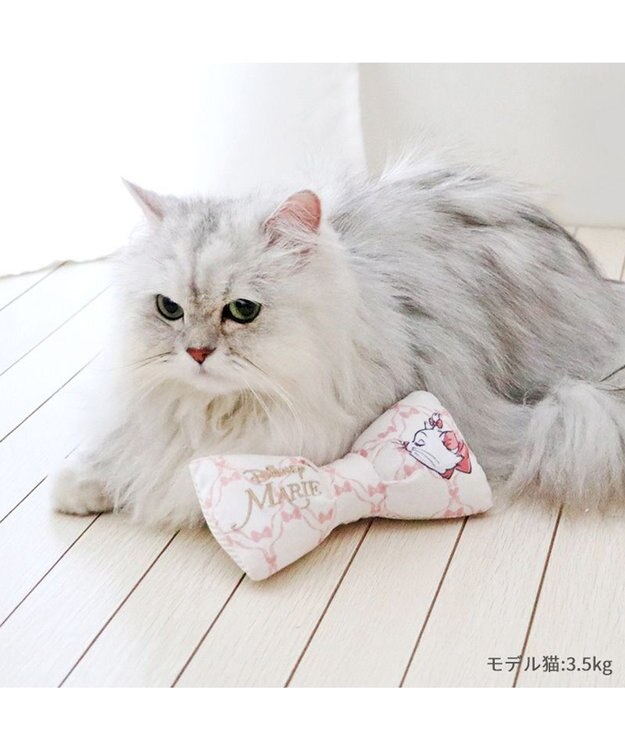 PET PARADISE ディズニー マリー 猫 リボンおもちゃ 《ピンク / ベージュ》 ベージュ