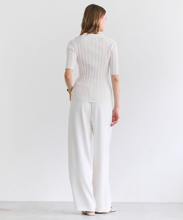 BEIGE， LABRADO / ランダムリブ スキッパーニット Ecru