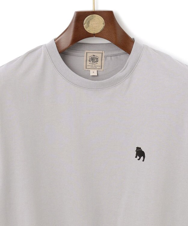 J.PRESS MEN 【一部店舗限定】バックブル ムカラTシャツ ライトグレー系