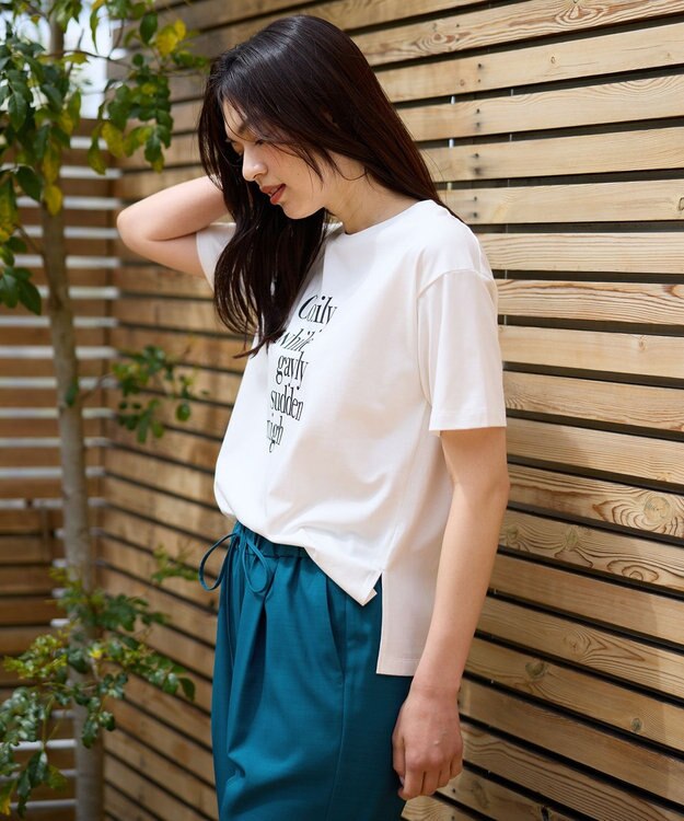 ANY L 半袖ロゴＴシャツ オフ[ロゴプリント]