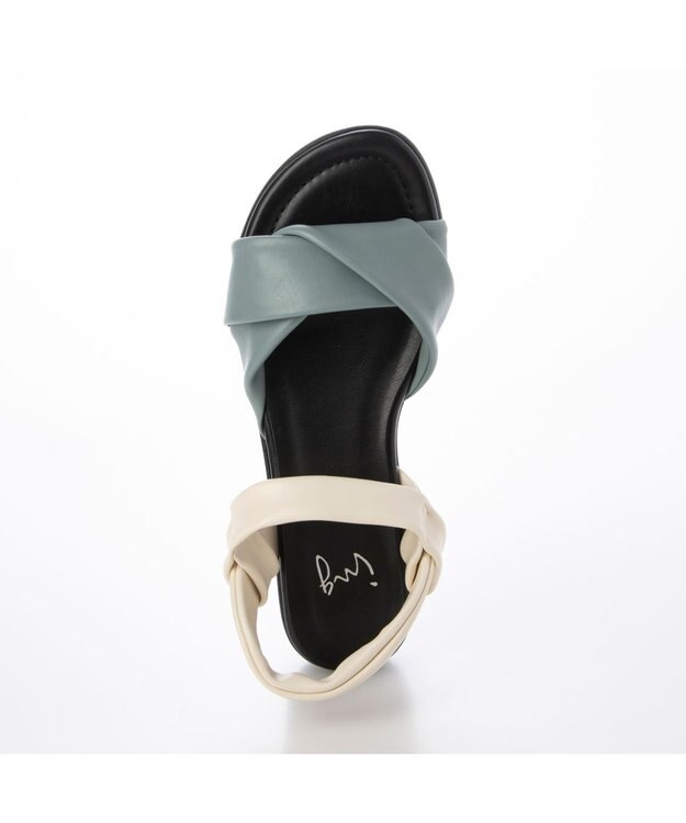 ing <ing>「もちっと新感覚」ソフトストレッチサンダル ブルーコンビ