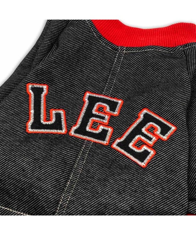 PET PARADISE Lee レッドリブ ロンパース 小型犬 ブラック×レッド