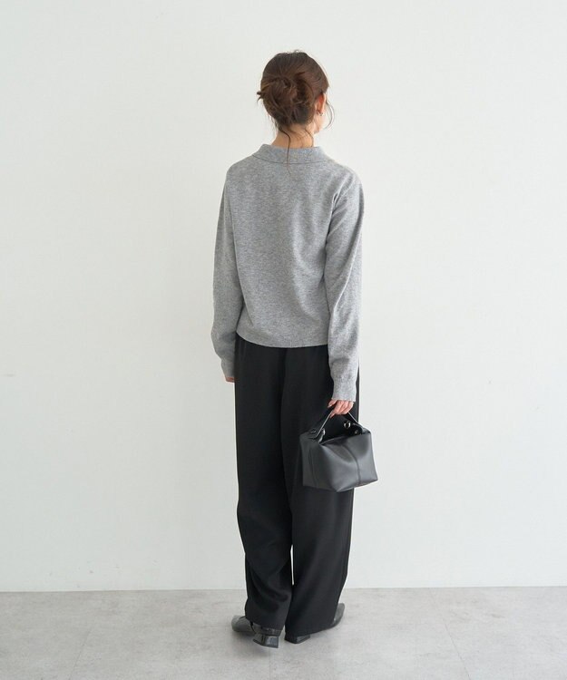 earth music&ecology タックコクーンパンツ Black