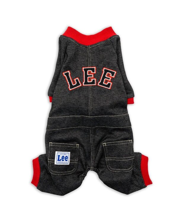 PET PARADISE Lee レッドリブ ロンパース 小型犬 ブラック×レッド