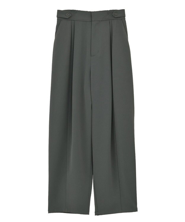 earth music&ecology タックコクーンパンツ Charcoal Gray