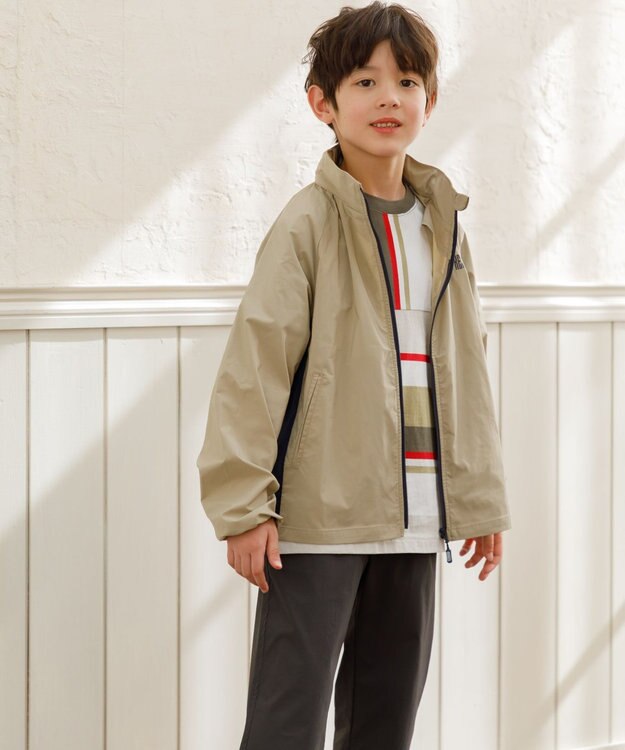 J.PRESS KIDS 【140-170cm】50/2 マルチボーダー Tシャツ カーキ系1