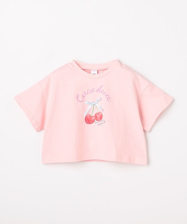 ANY KIDS 【綿100%】オーバーサイズ 半袖Tシャツ ピンク