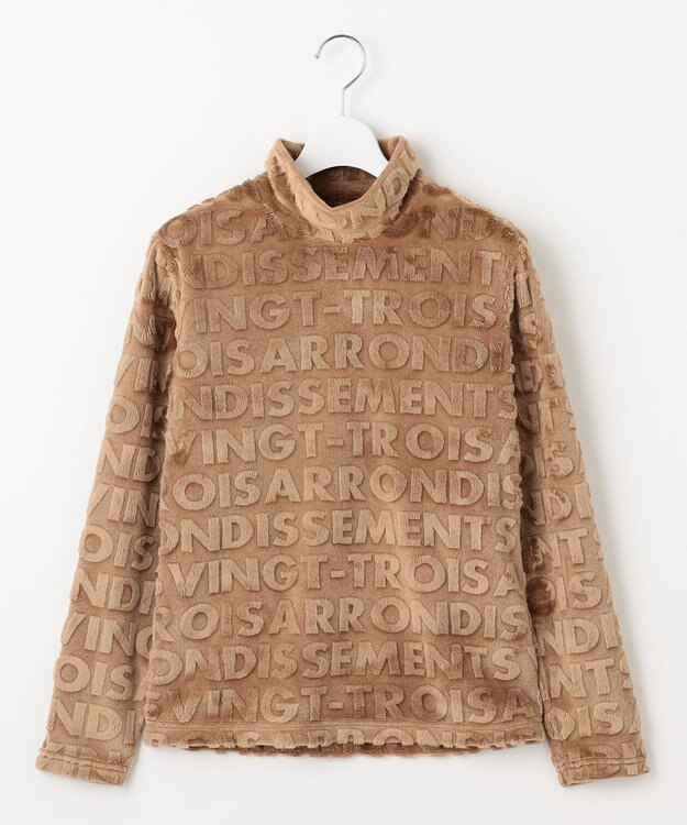 23区GOLF 【WOMEN】フェイクファーロゴモックネック ベージュ系