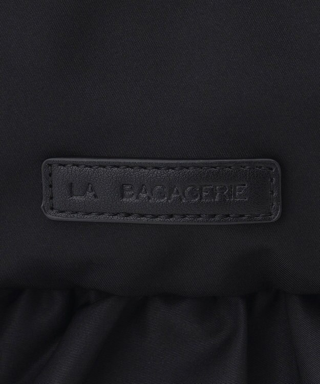LA BAGAGERIE LA BAGAGERIE×chiyo ポーチ付きフリルエコバッグ ブラック