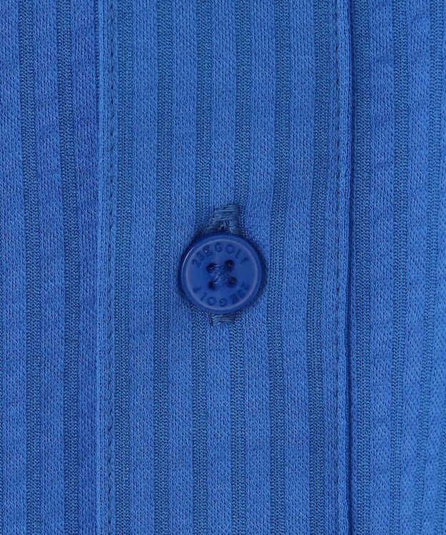 23区GOLF 【MEN】【吸水速乾・UVケア】ストレッチサッカー半袖シャツ サックスブルー系